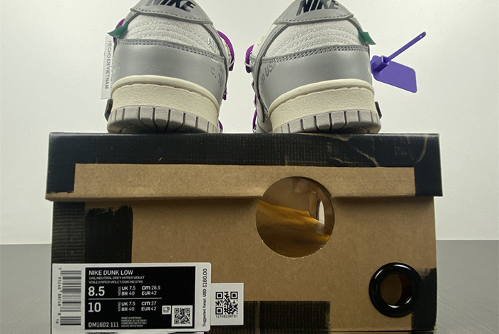 Dunk Low Off-White Lot 28 28-of50 1-50  DM1602-111