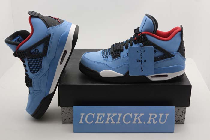Travis Scott x Air Jordan 4 “Houston Oilers”  University Blue 308497-406